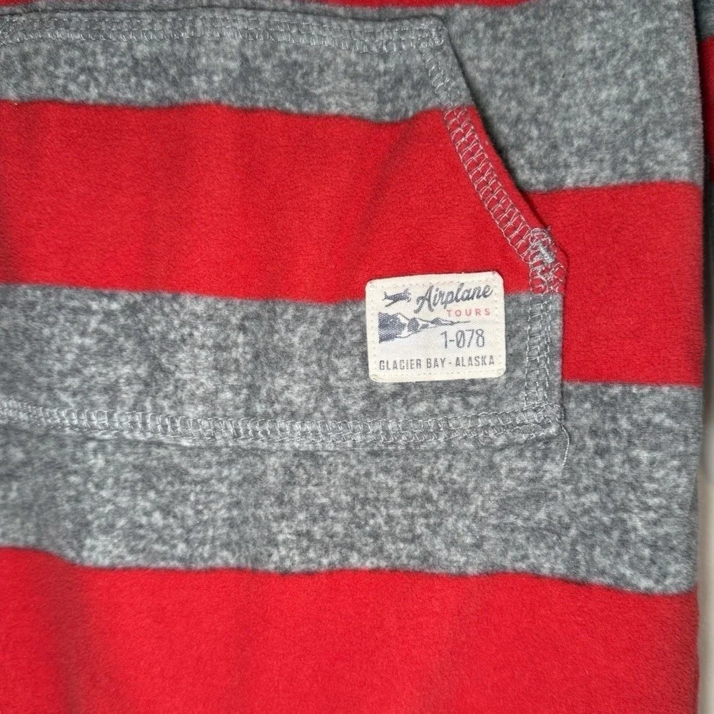 Carter's Fleece‎ One Piece Outfit Pajama Red Gray 24 Months